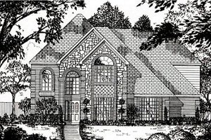 European Exterior - Front Elevation Plan #62-145