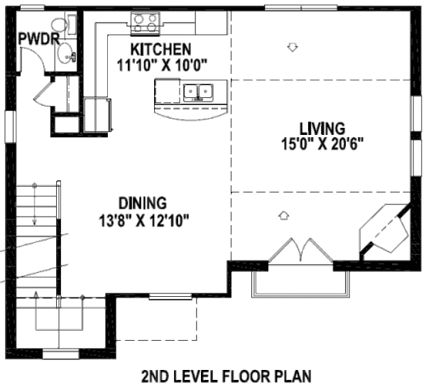 Modern Floor Plan - Upper Floor Plan #141-262
