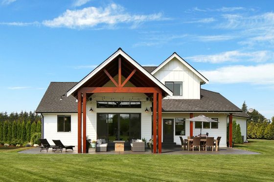 Exterior - Rear Elevation 1 for Farmhouse House Plan #1070-10 - 3 bed, 2.5 bath