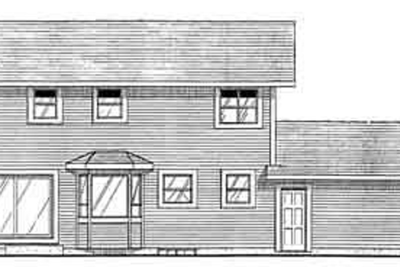 Architectural House Design - Exterior - Rear Elevation for Colonial House Plan #126-118 - 3 bed, 2.5 bath
