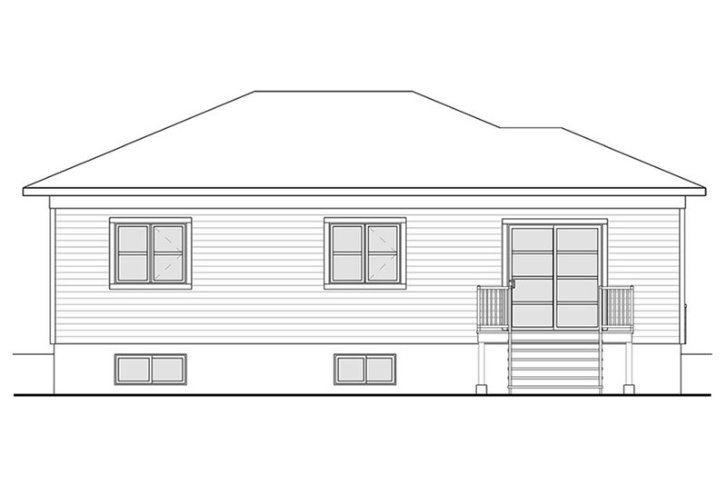 Home Plan - Exterior - Rear Elevation for Ranch House Plan #23-2619 - 2 bed, 1 bath