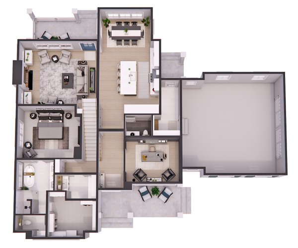 Farmhouse Floor Plan - Main Floor Plan #51-1272