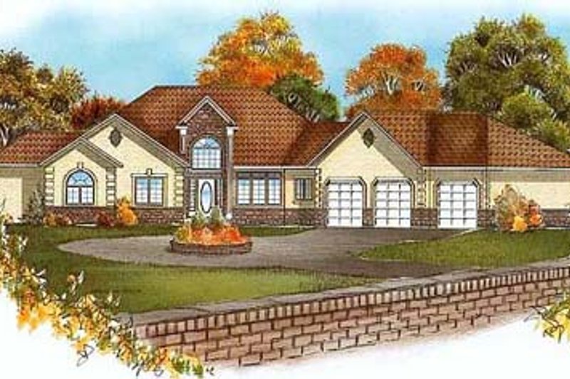Traditional Style House Plan - 2 Beds 2.5 Baths 2177 Sq/Ft Plan #409-103