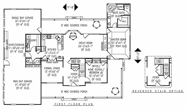 Home Plan - Farmhouse Floor Plan - Main Floor Plan #11-124