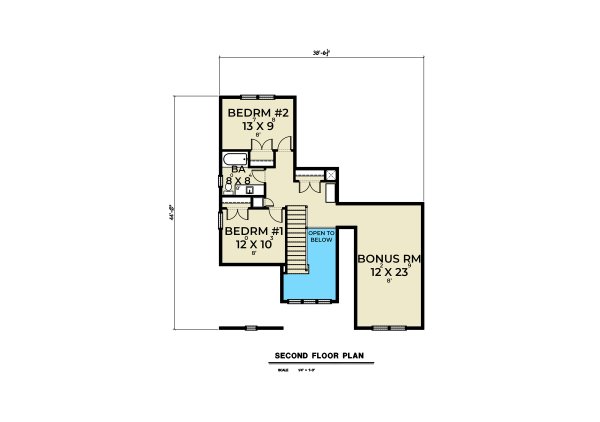 Farmhouse Floor Plan - Upper Floor Plan #1070-175