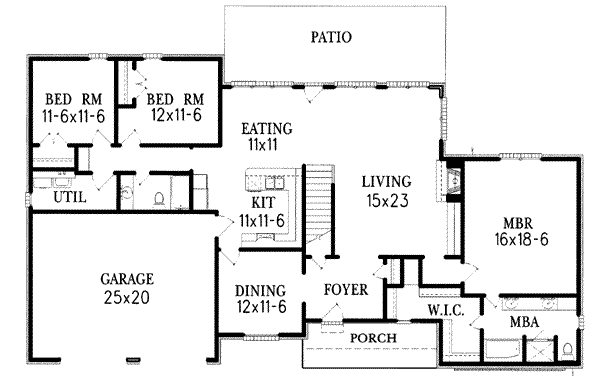 Traditional Floor Plan - Main Floor Plan #15-125
