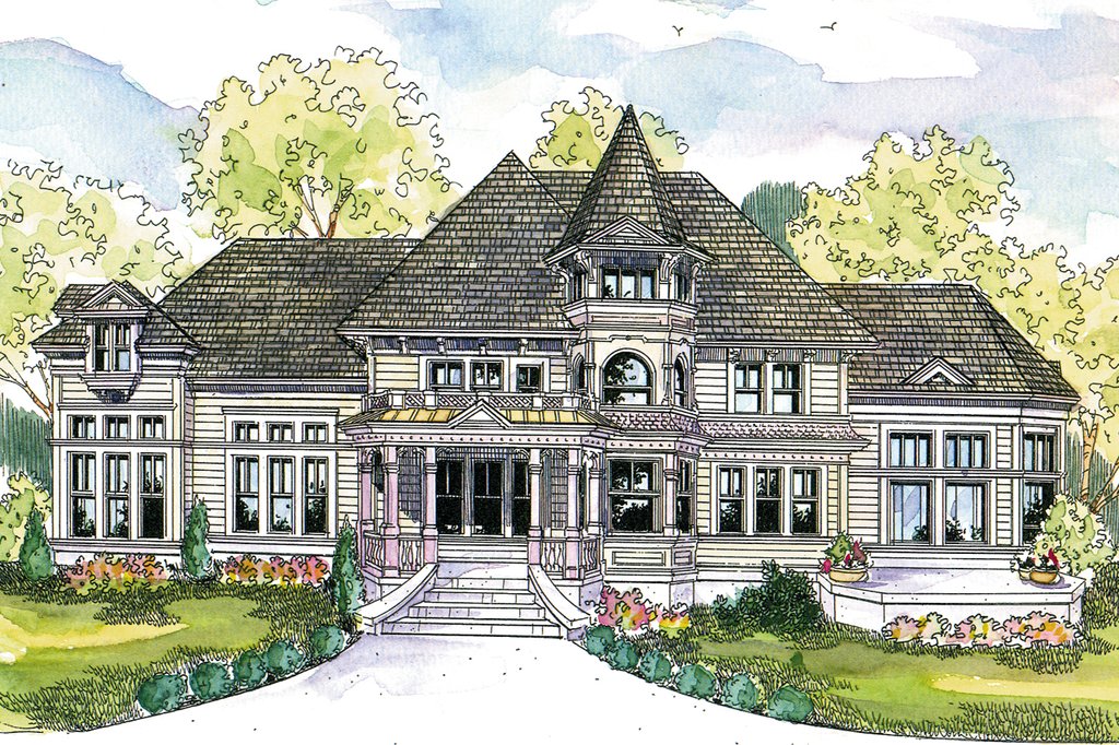 Victorian Style House Plan - 3 Beds 3 Baths 3457 Sq/Ft Plan #124-559