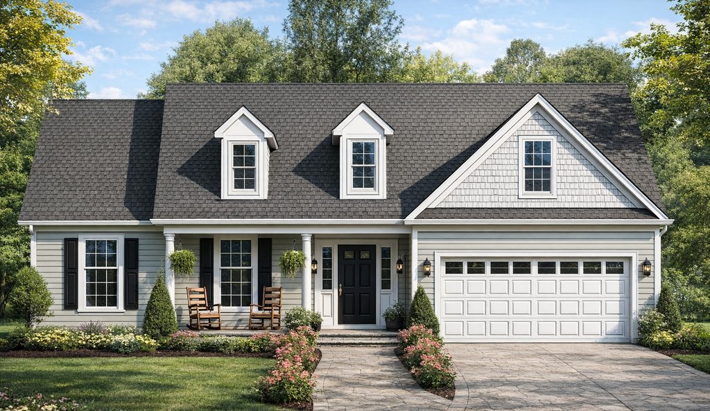 Exterior - Front Elevation 2 for Ranch House Plan #1053-90 - 3 bed, 2 bath