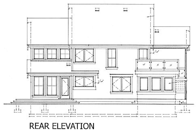 Home Plan - Exterior - Rear Elevation for Contemporary House Plan #118-114 - 2 bed, 2 bath