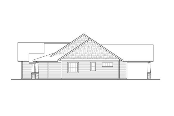 Exterior - Other Elevation 1 for Craftsman House Plan #124-1280 - 3 bed, 2.5 bath