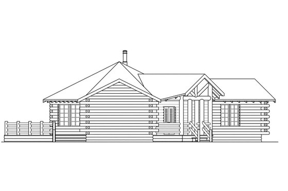 Exterior - Other Elevation for Log House Plan #124-140 - 2 bed, 2 bath