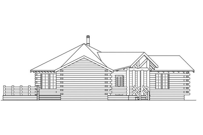 Dream House Plan - Exterior - Other Elevation for Log House Plan #124-140 - 2 bed, 2 bath