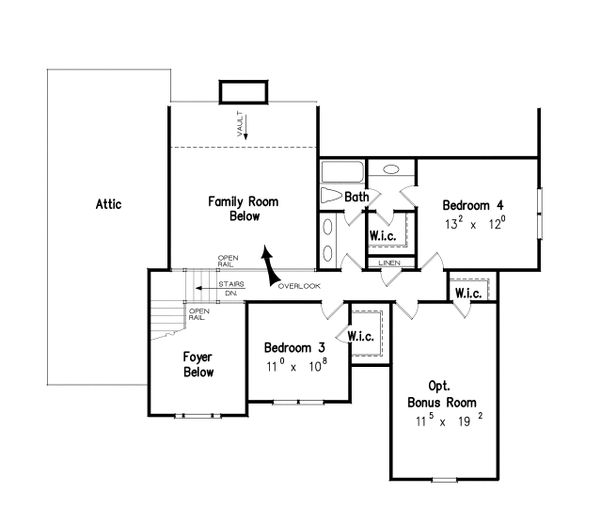 House Blueprint - Country Floor Plan - Upper Floor Plan #927-8