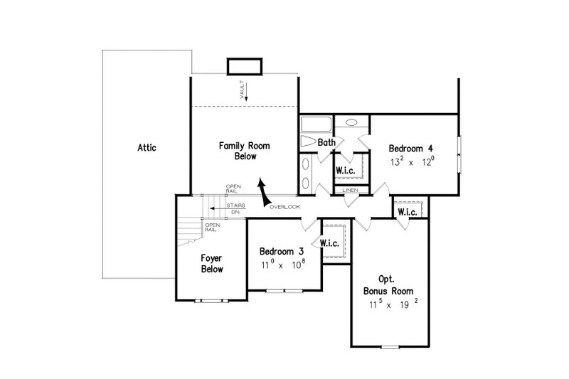 Home Plan - Floor Plan - Upper Floor for Country House Plan #927-8 - 4 bed, 3 bath