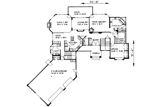 Floor Plan - Main Floor for Traditional House Plan #303-325 - 6 bed, 5 bath