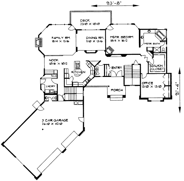 Traditional Floor Plan - Main Floor Plan #303-325