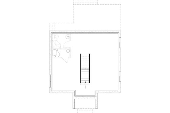 Floor Plan - Lower Floor for Traditional House Plan #23-608 - 3 bed, 1.5 bath