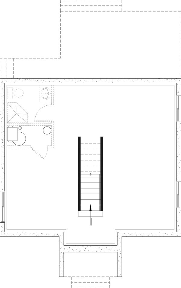House Blueprint - Traditional Floor Plan - Lower Floor Plan #23-608