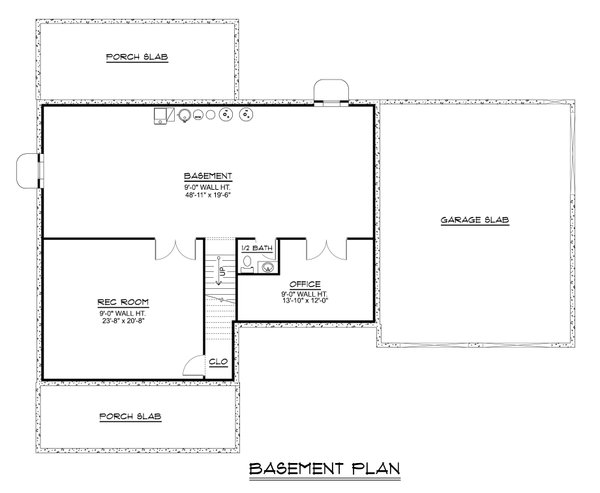 Farmhouse Floor Plan - Lower Floor Plan #1064-441
