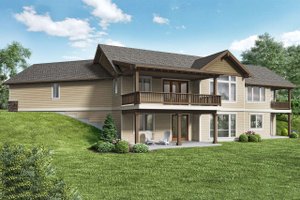 Exterior - Rear Elevation for Craftsman House Plan #48-942 - 4 bed, 3 bath