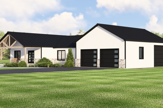 Exterior - Other Elevation 1 for Farmhouse House Plan #1064-441 - 3 bed, 2 bath