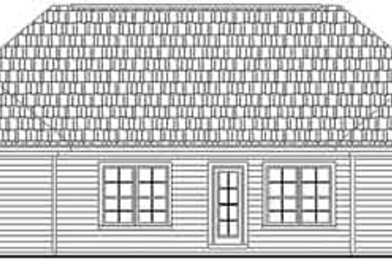 Exterior - Rear Elevation for Traditional House Plan #21-161 - 3 bed, 2 bath