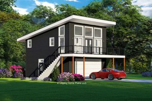 Architectural House Design - Contemporary Exterior - Front Elevation Plan #932-749