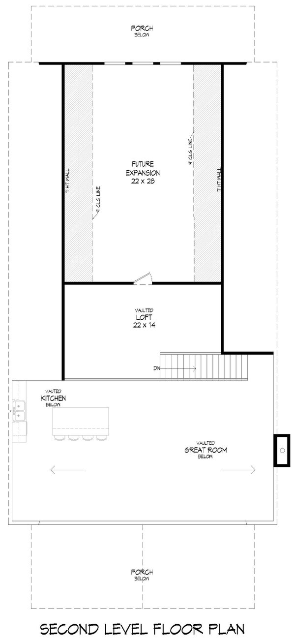 Country Floor Plan - Upper Floor Plan #932-1182