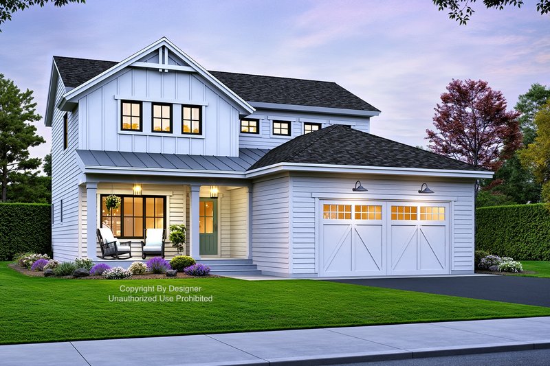 Home Plan - Farmhouse Exterior - Front Elevation Plan #51-1369