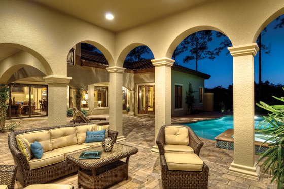 Exterior - Outdoor Living 4 for Mediterranean House Plan #930-21 - 4 bed, 5 bath