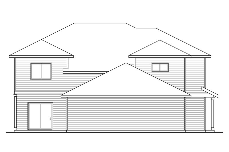 Home Plan - Exterior - Rear Elevation for Country House Plan #124-1077 - 6 bed, 6 bath