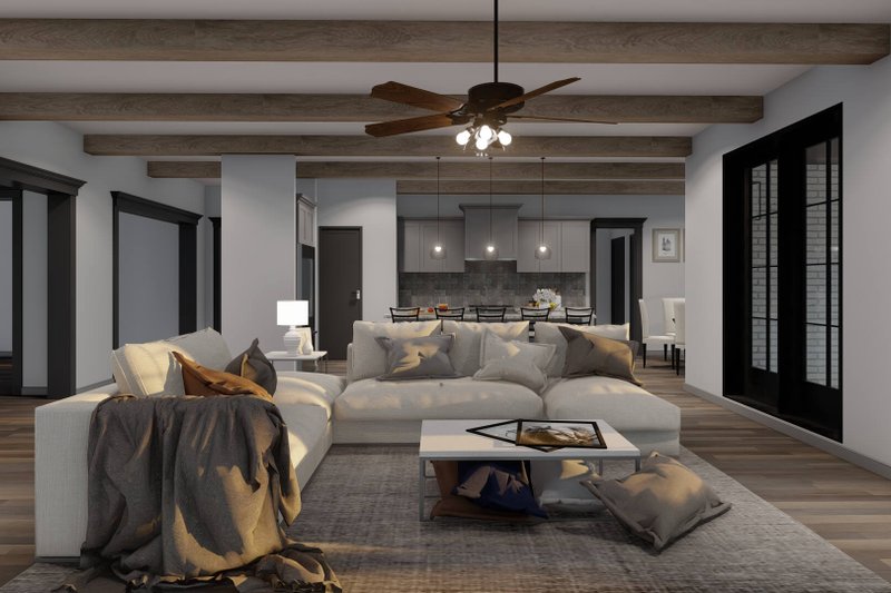 Architectural House Design - Interior - Family Room 2 for European House Plan #923-437 - 3 bed, 3.5 bath