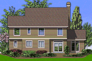 Exterior - Rear Elevation for Traditional House Plan #48-397 - 4 bed, 3 bath
