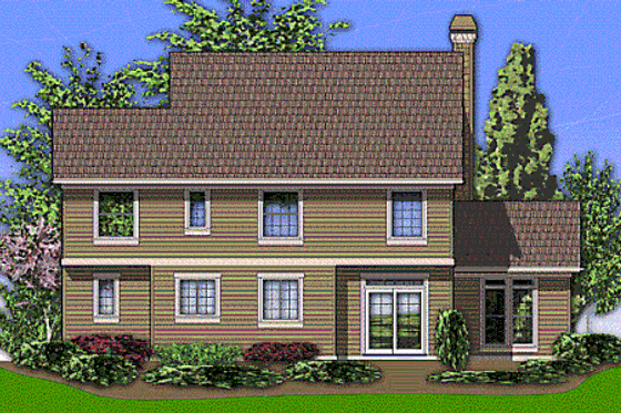 Exterior - Rear Elevation for Traditional House Plan #48-397 - 4 bed, 3 bath