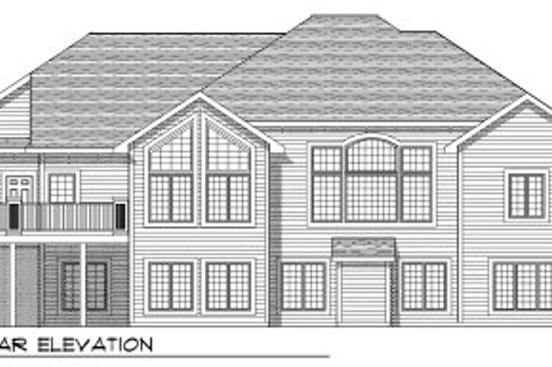 Home Plan - Exterior - Rear Elevation for Traditional House Plan #70-784 - 4 bed, 4.5 bath