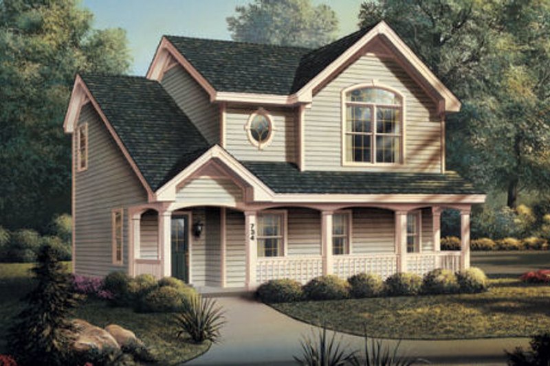 Home Plan - European Exterior - Front Elevation Plan #57-186