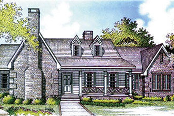 Exterior - Front Elevation for Southern House Plan #45-282 - 4 bed, 3 bath