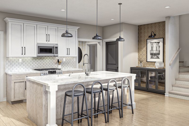 House Blueprint - Interior - Kitchen 1 for Barndominium House Plan #455-625 - 3 bed, 2.5 bath