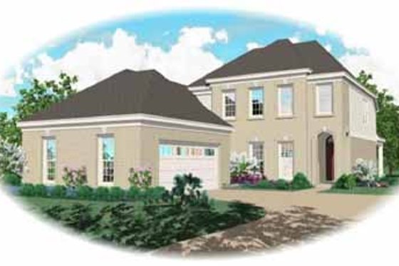Exterior - Front Elevation for European House Plan #81-251 - 3 bed, 2.5 bath