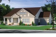 European Style House Plan - 2 Beds 2 Baths 1906 Sq/Ft Plan #20-2335 