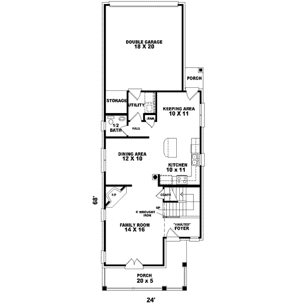 Southern Floor Plan - Main Floor Plan #81-466