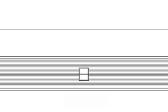 Exterior - Rear Elevation for Modern House Plan #22-417, 0 bath