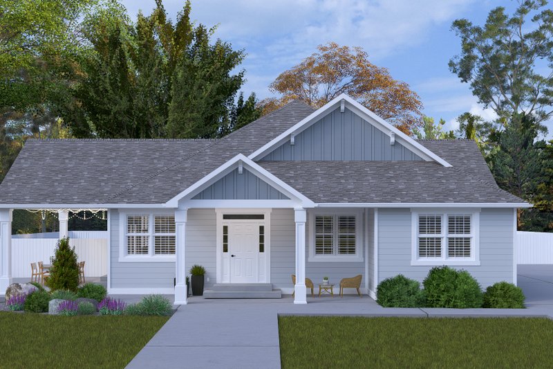 House Blueprint - Farmhouse Exterior - Front Elevation Plan #1060-417