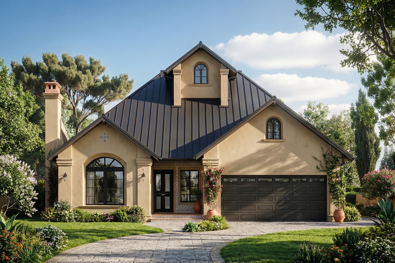 Cottage Style House Plan - 3 Beds 2 Baths 1993 Sq/Ft Plan #515-70 Exterior