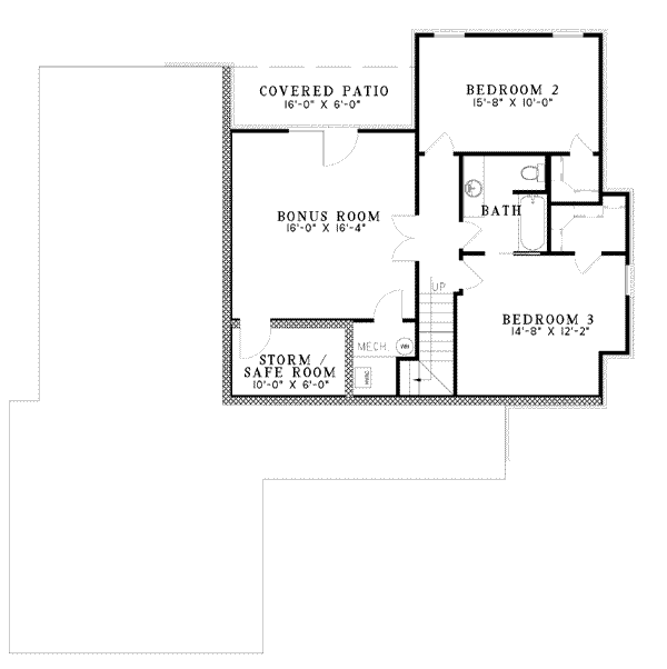 Traditional Floor Plan - Upper Floor Plan #17-1152