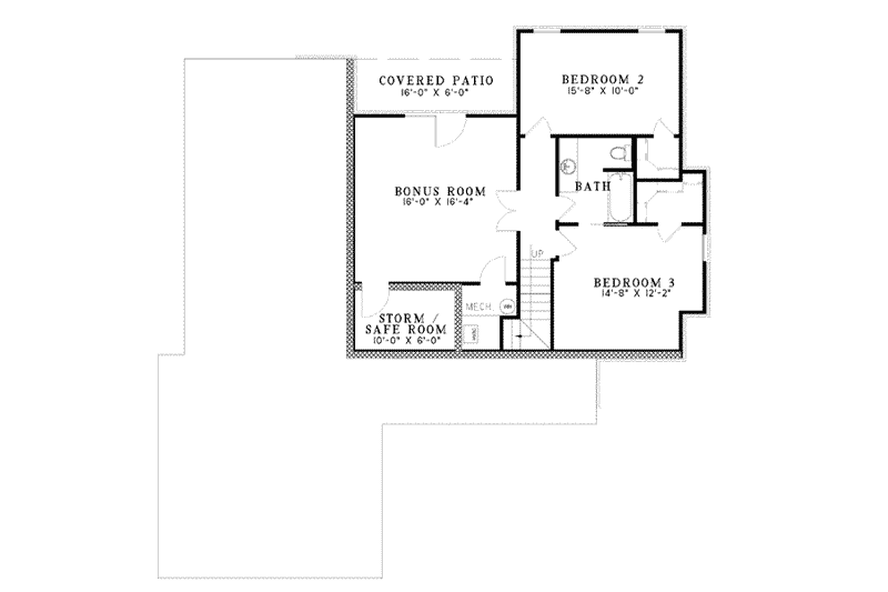 Architectural House Design - Floor Plan - Upper Floor for Traditional House Plan #17-1152 - 3 bed, 2.5 bath