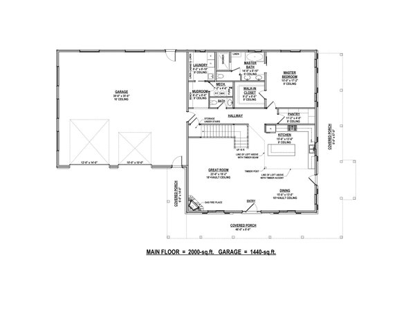 Dream House Plan - Barndominium Floor Plan - Main Floor Plan #1084-14