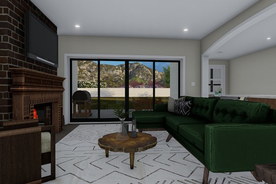 Interior - Family Room for Traditional House Plan #1060-59 - 3 bed, 2 bath