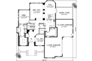 European Style House Plan - 4 Beds 4.5 Baths 3617 Sq/Ft Plan #70-697 