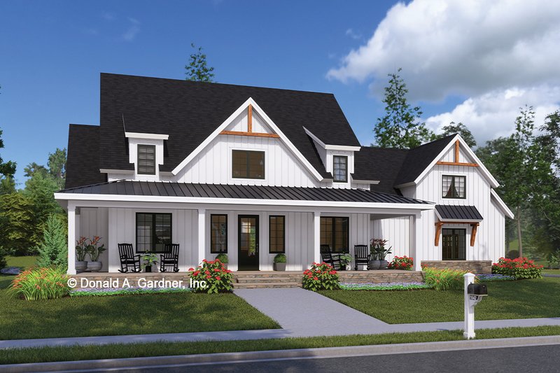 Architectural House Design - Farmhouse Exterior - Front Elevation Plan #929-1192